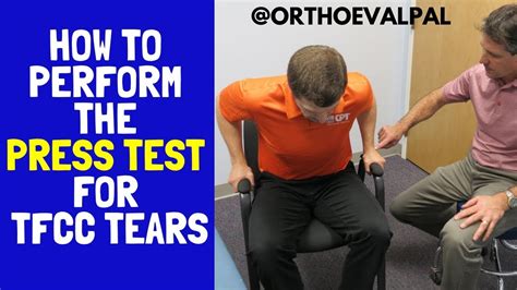 tfcc tear press test|special tests for tfcc injury.